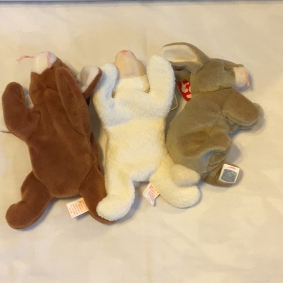 Ty Easter 🐣  Collection of beanie babies lamb 🐑 & bunny rabbits 🐇 set - Picture 4 of 7